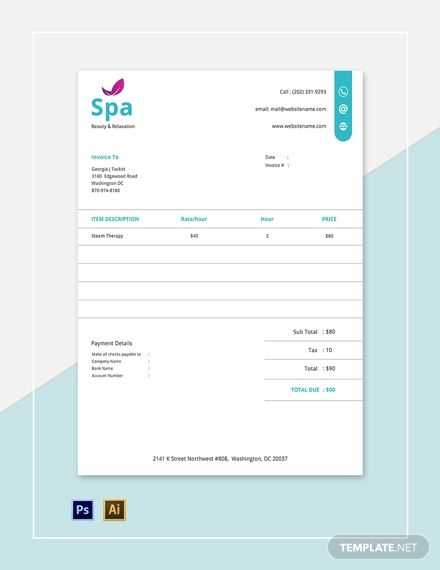 free invoice template for massage therapy