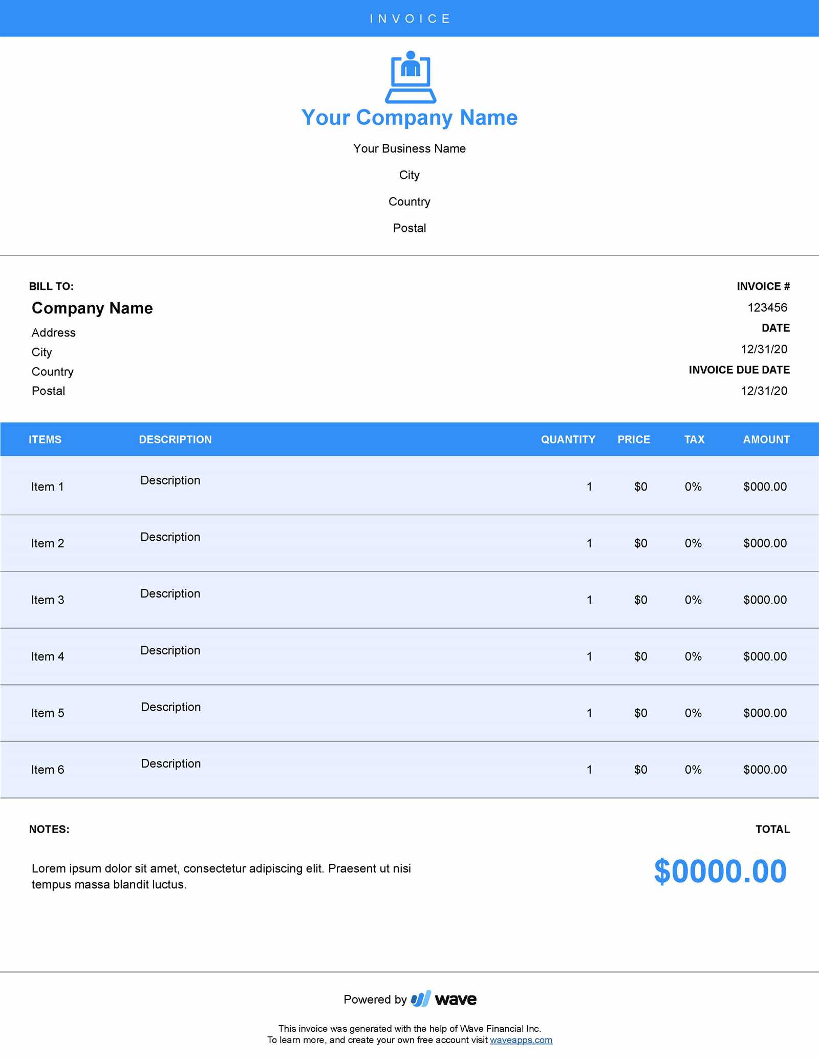 freelance software developer invoice template