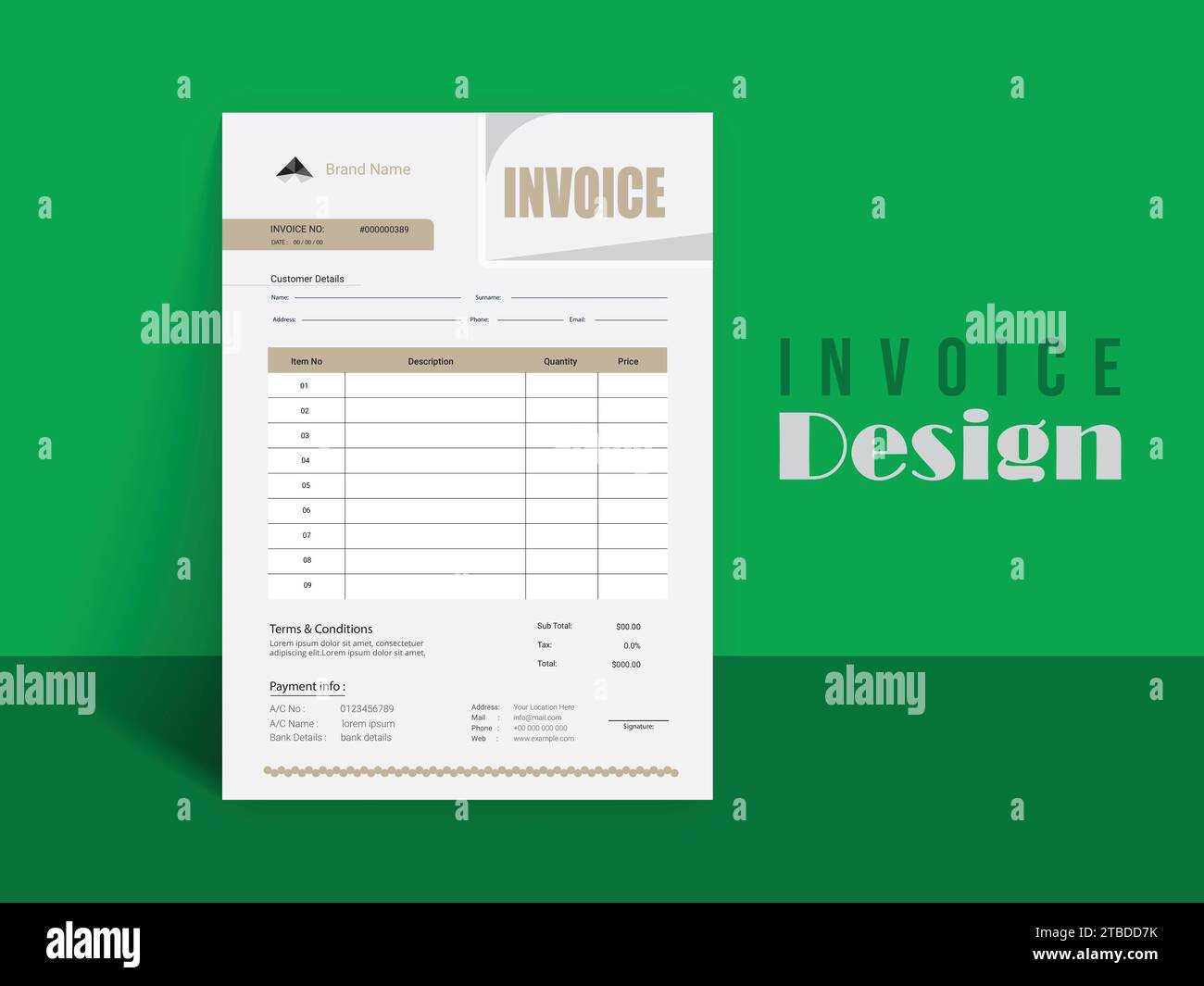 invoice with remittance slip template