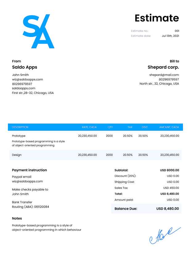 reusable invoice template