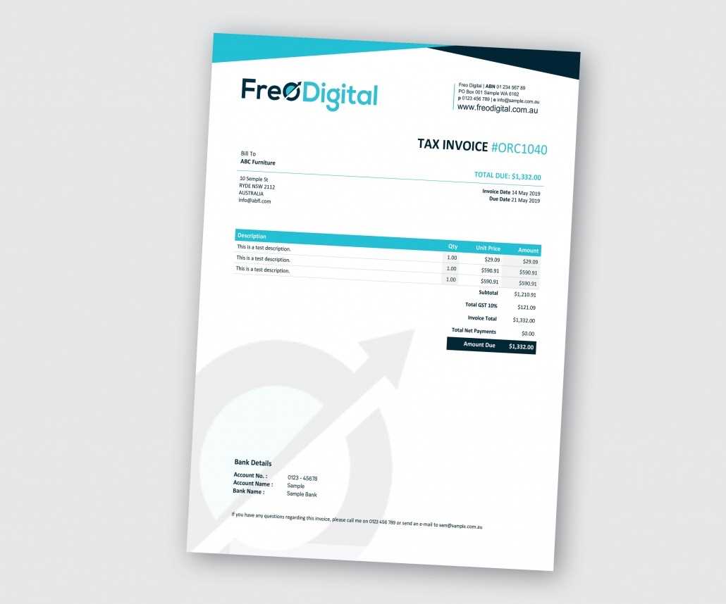 xero invoice template fields