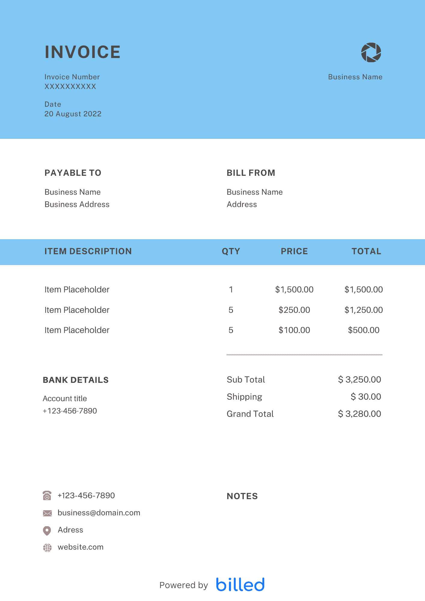 piano teacher invoice template