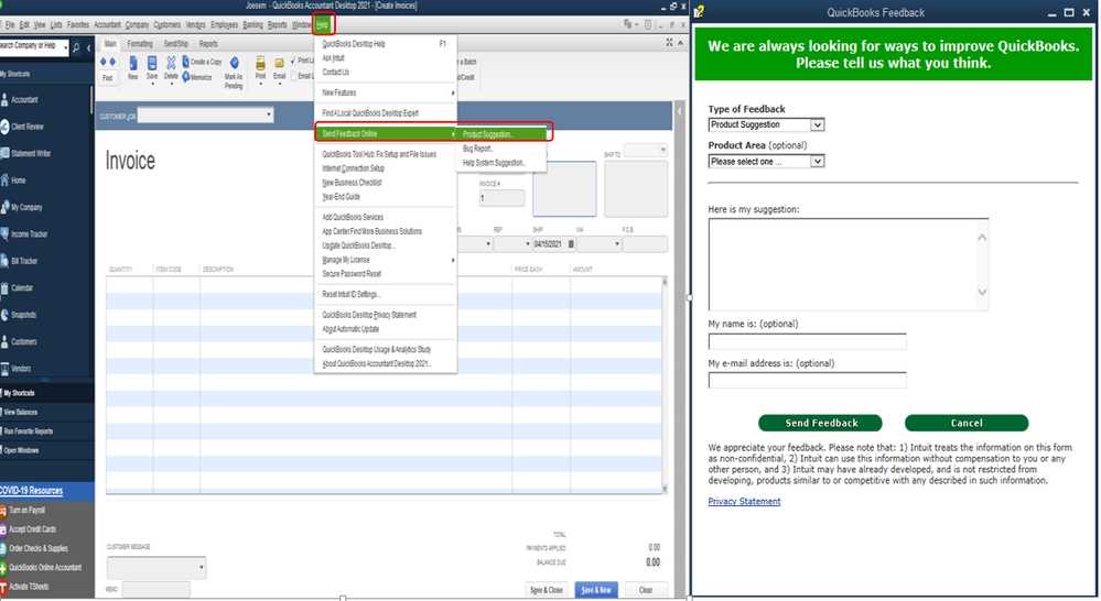 how to set default invoice template in quickbooks desktop