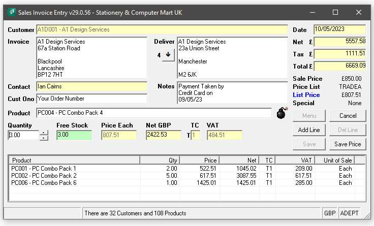 sage one invoice templates