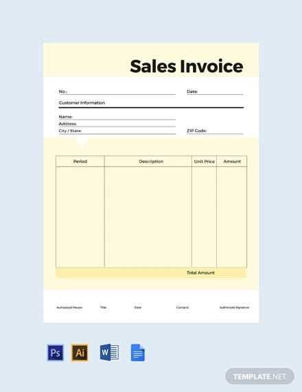 sales invoice template doc