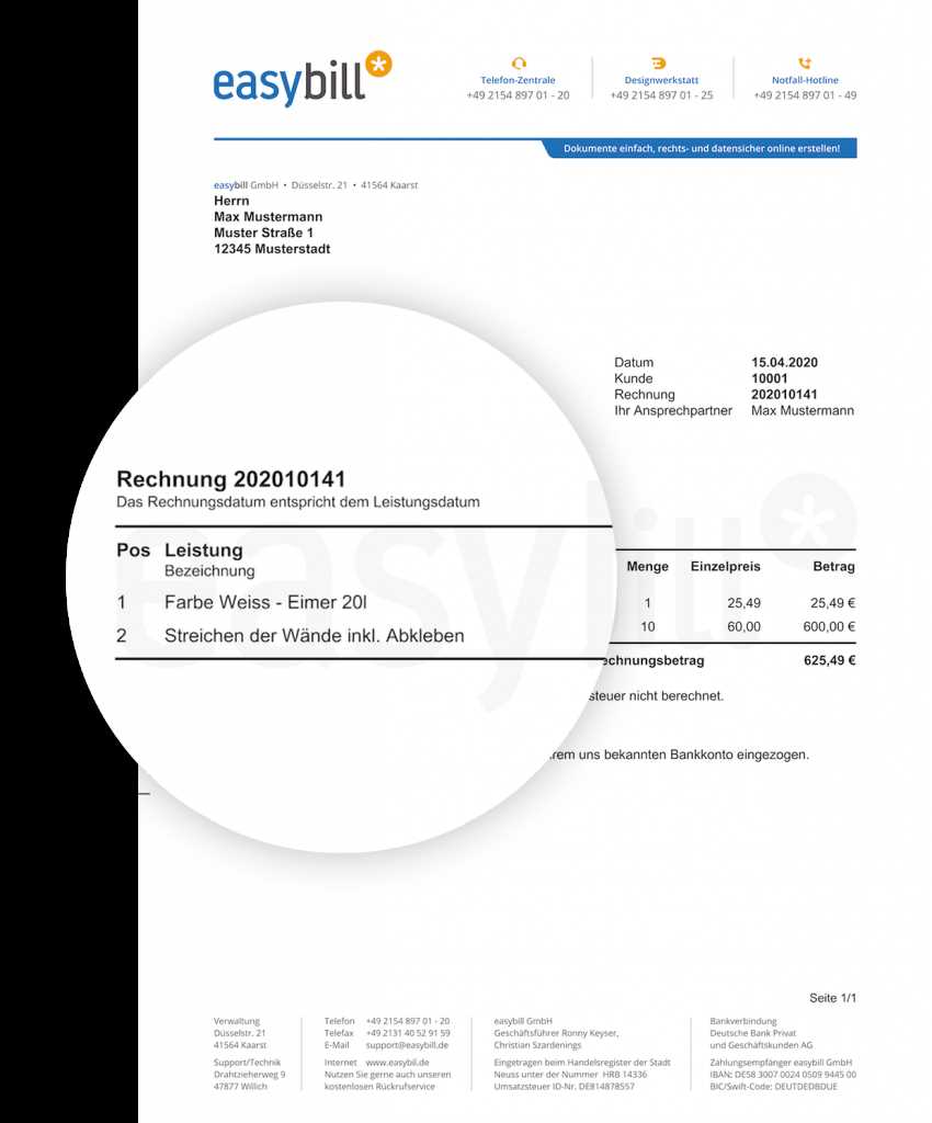 sample invoice template