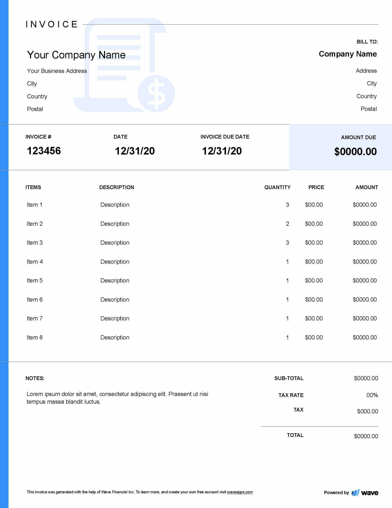 sample quickbooks invoice template
