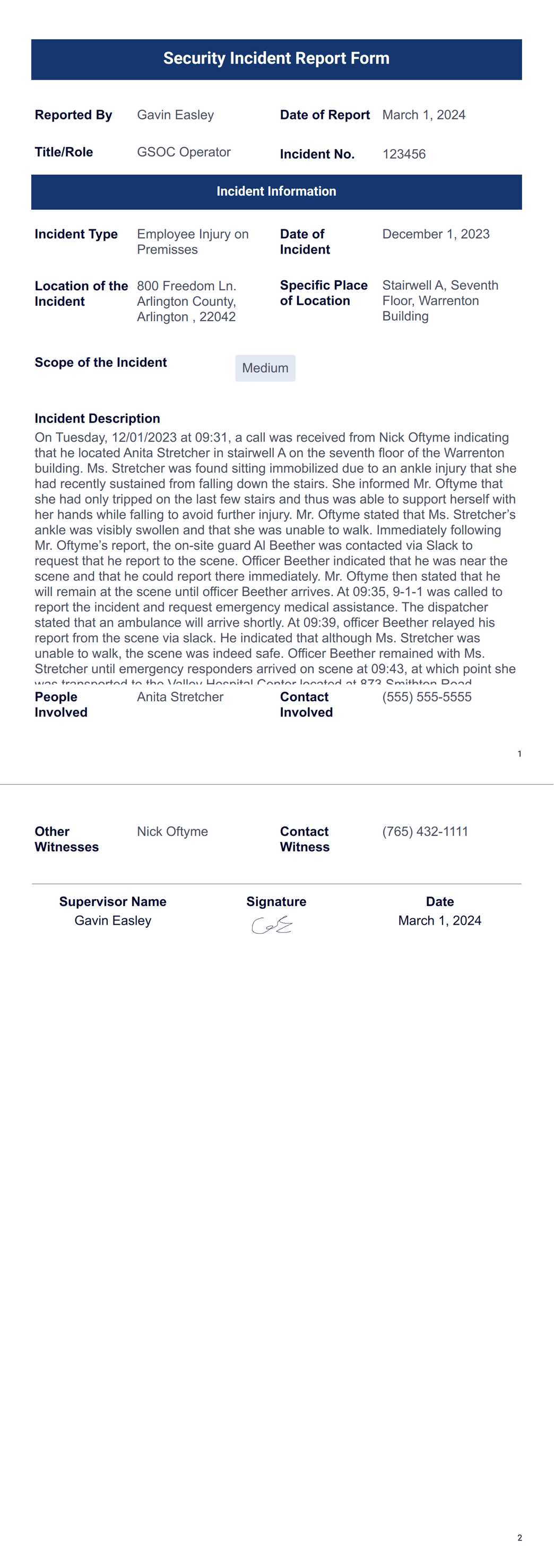 security guard invoice template