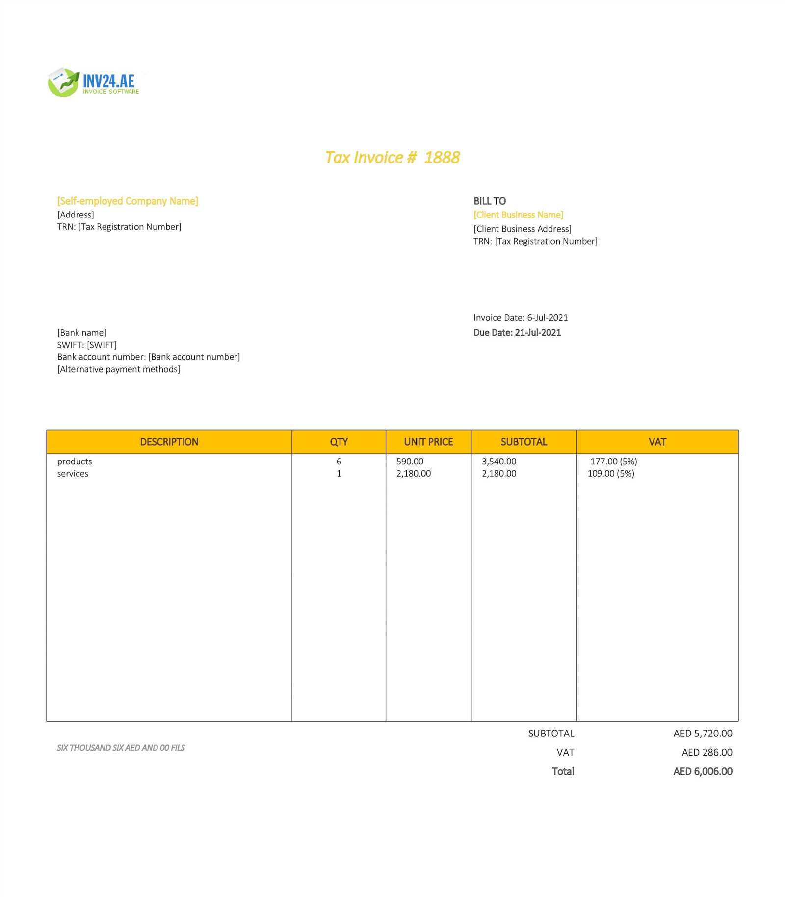 self billing invoice template excel