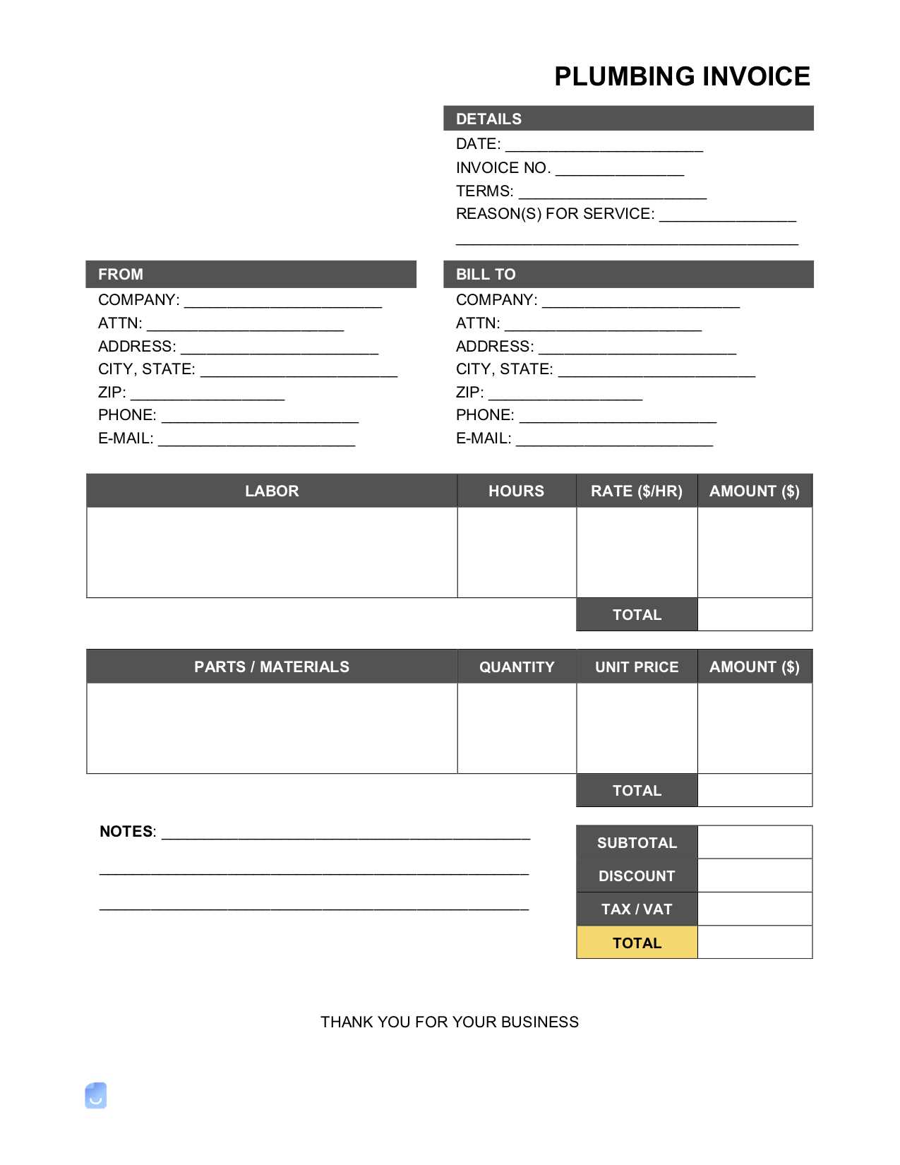 self employed contractor invoice template