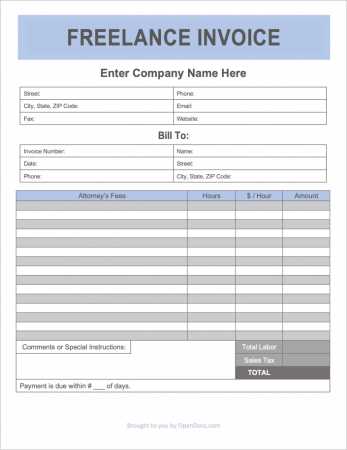 self employed invoice templates