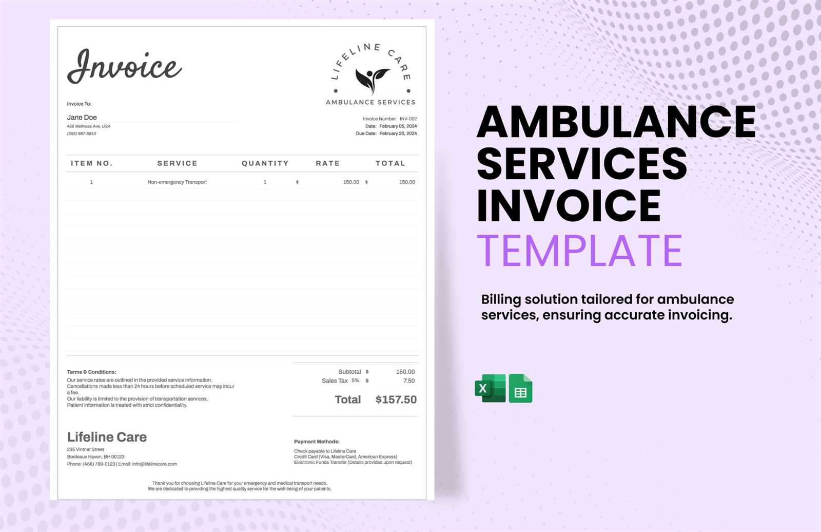 service billing invoice template