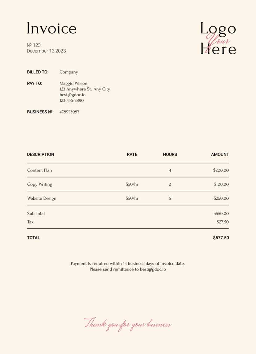 spanish invoice template