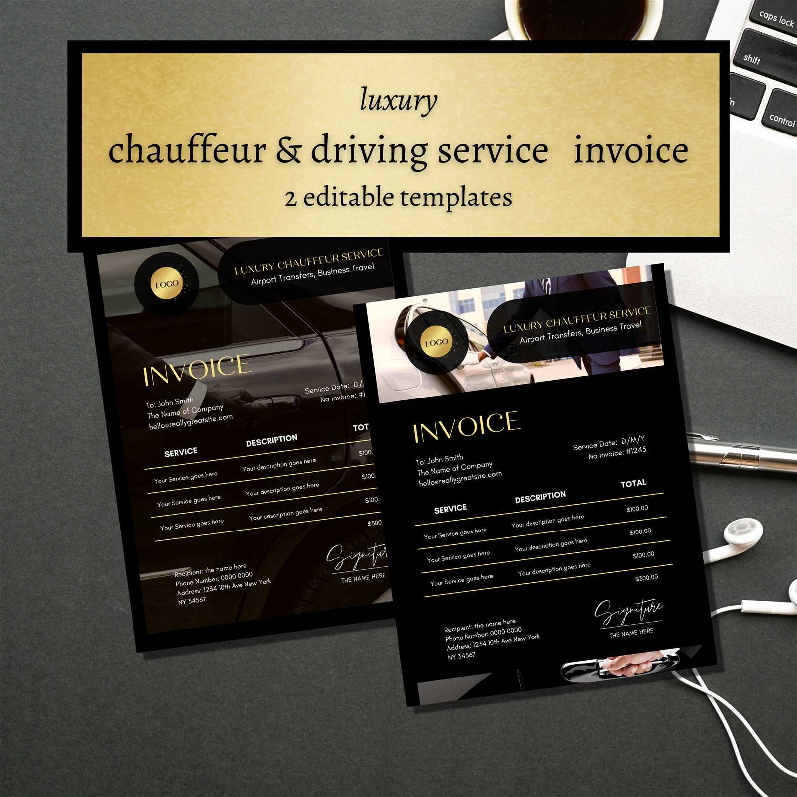 chauffeur invoice template