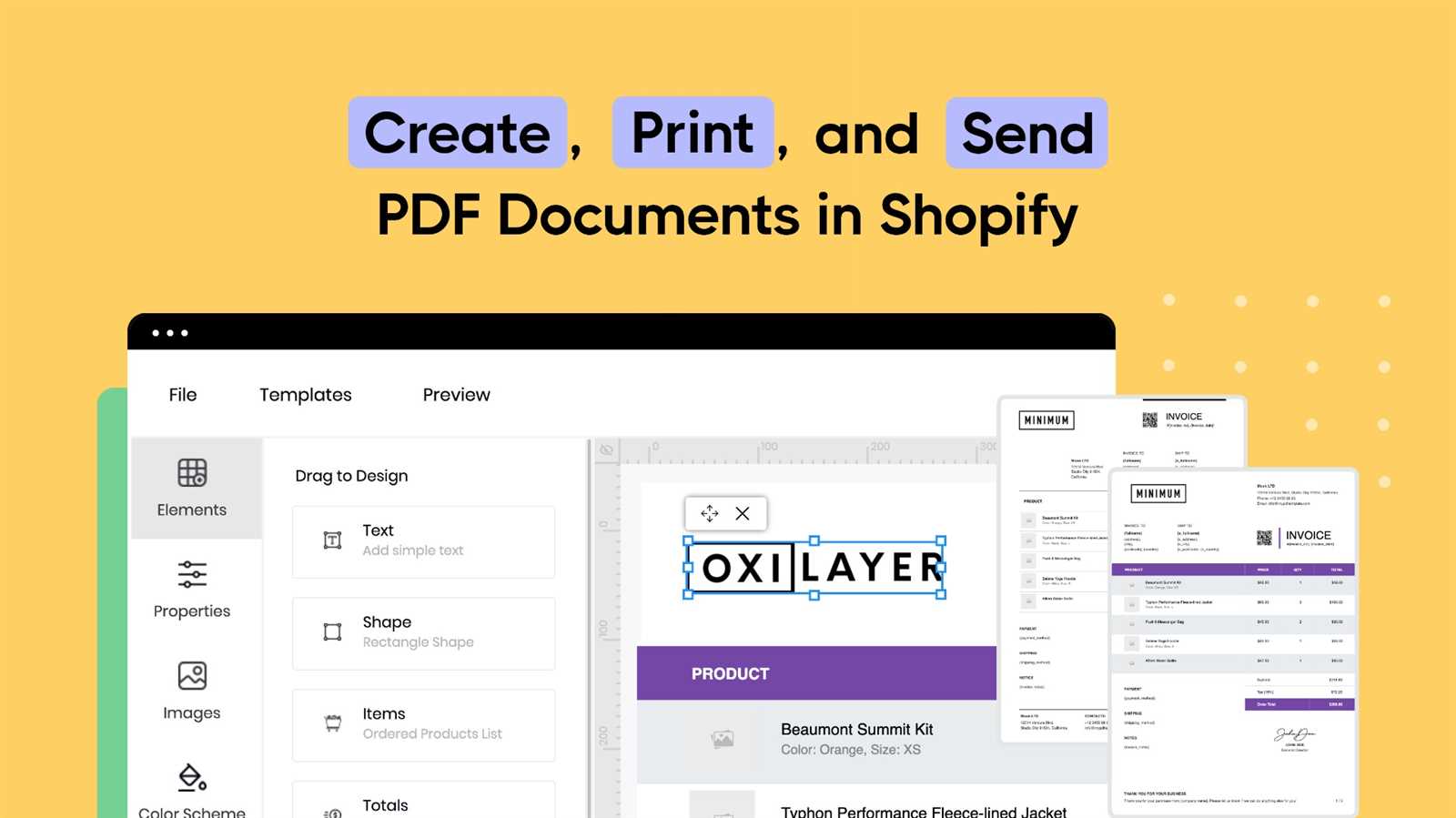 shopify edit invoice template