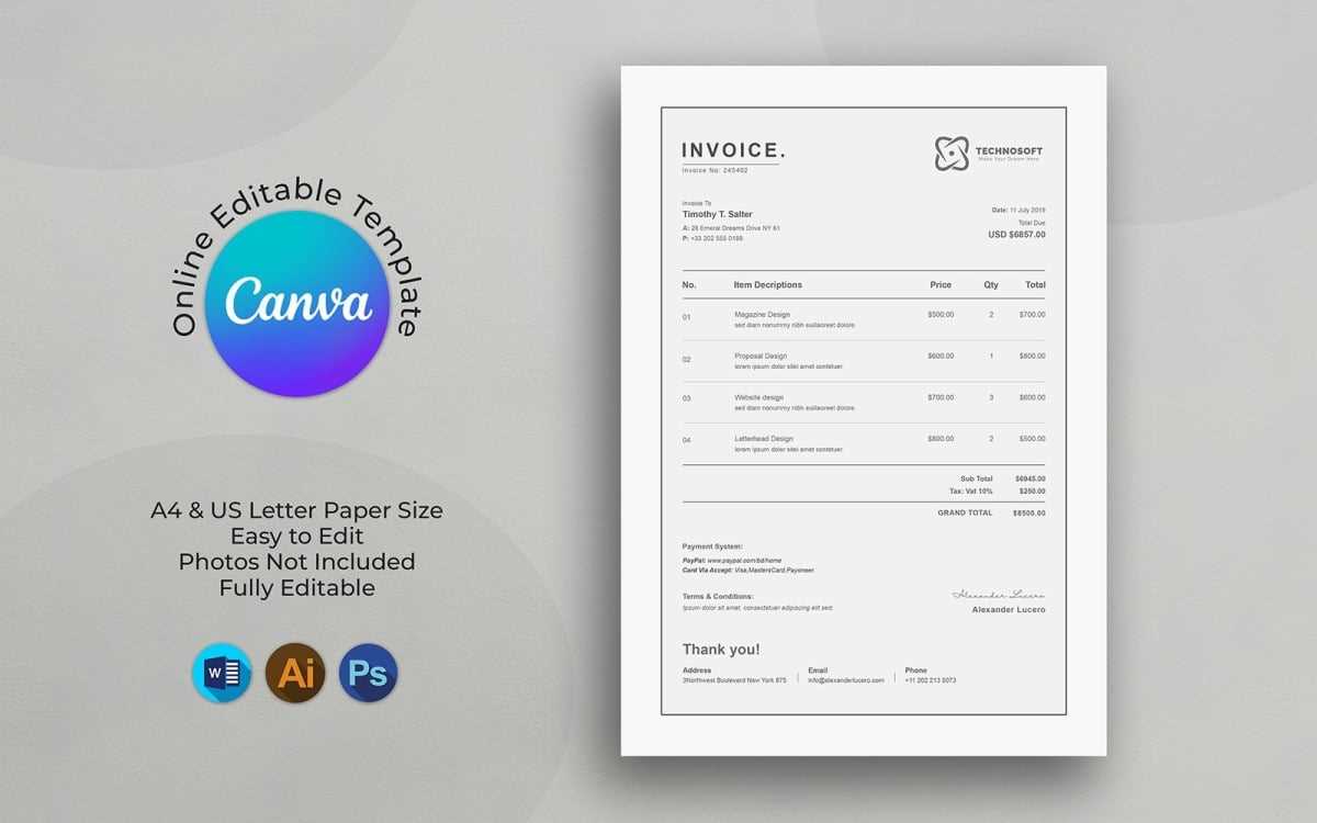 shopify invoice template html