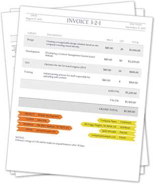 simple html invoice template free