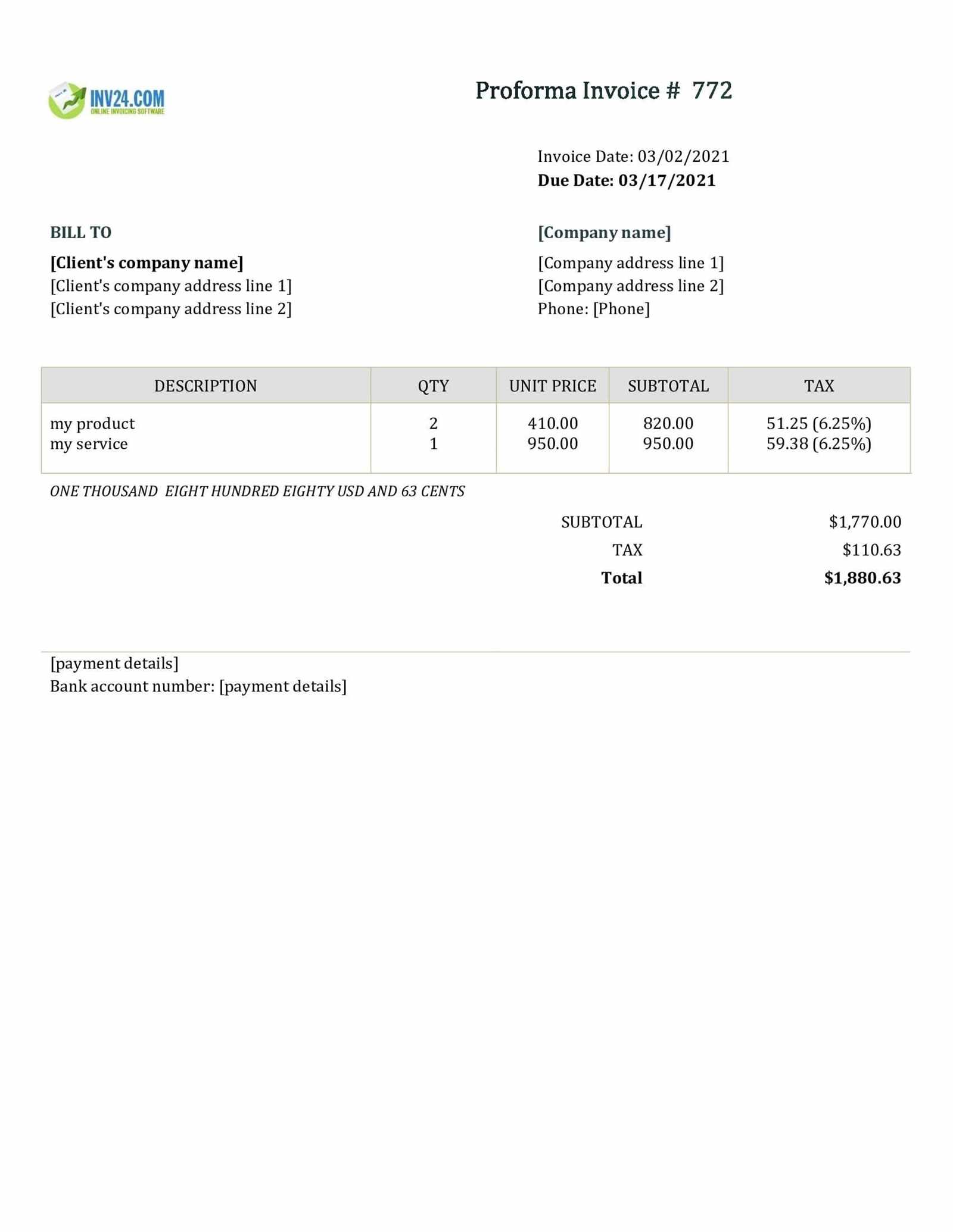 microsoft word hvac invoice template