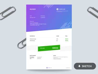 sketch invoice template