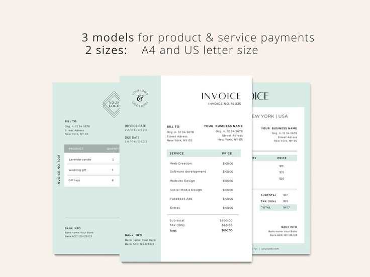 modeling invoice template