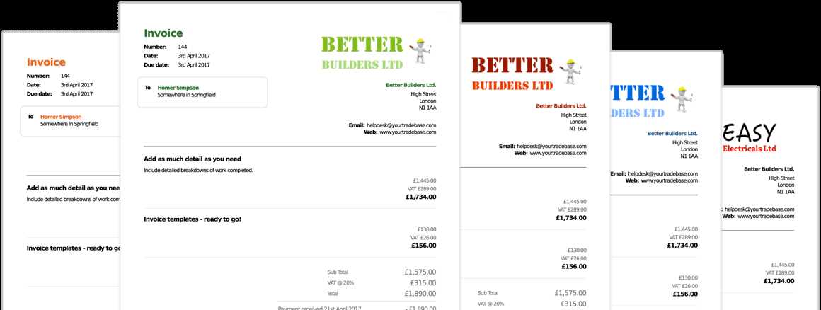 software invoice template