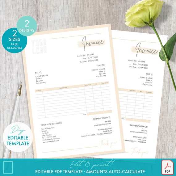 elegant invoice template