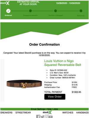 stockx invoice template