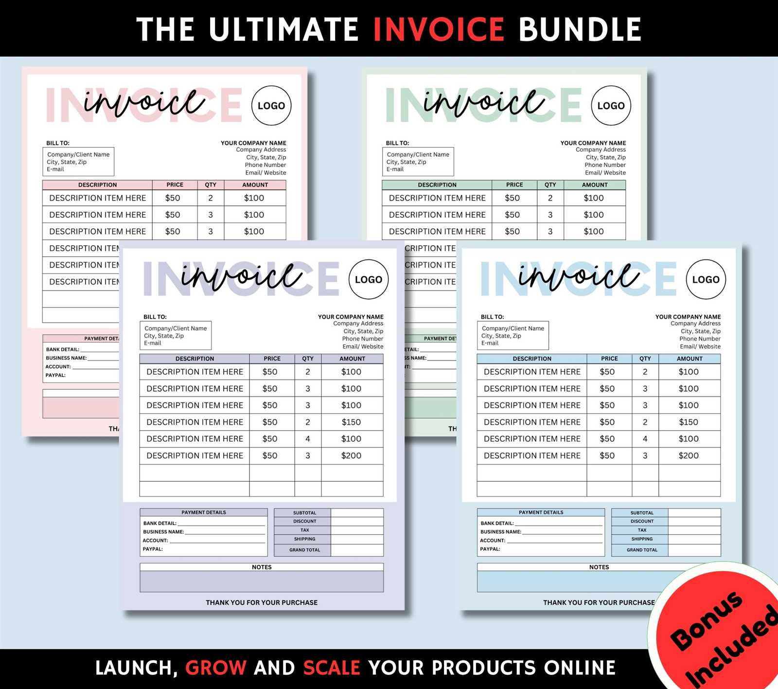 stockx invoice template