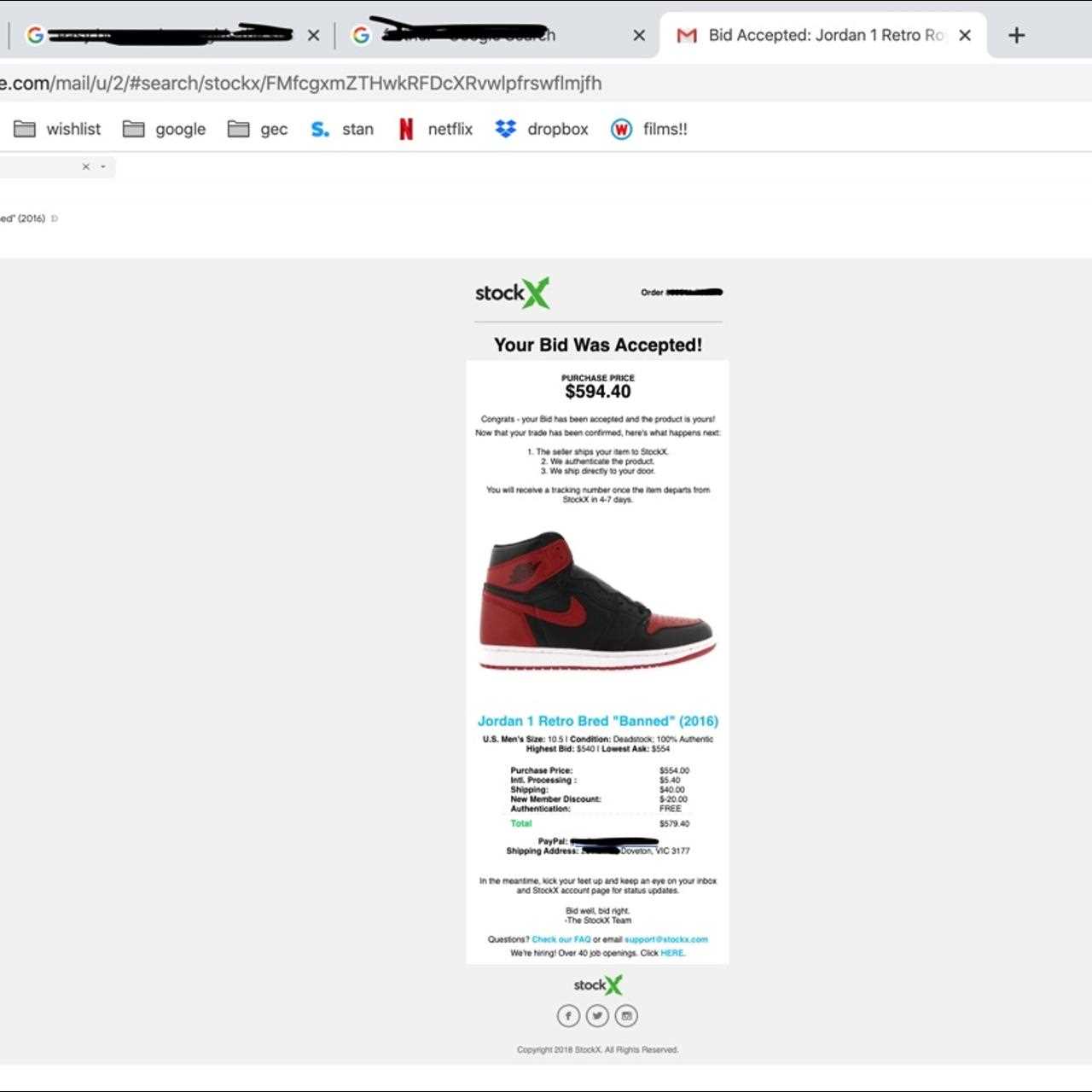 stockx invoice template