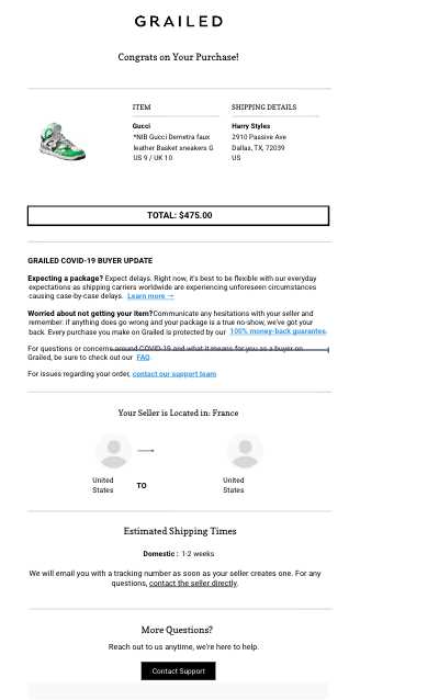 stockx invoice template
