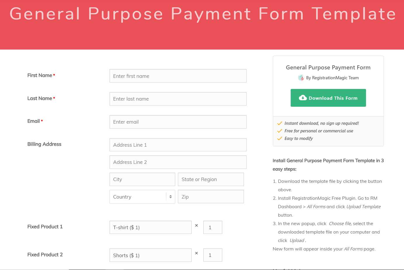 summer camp invoice template