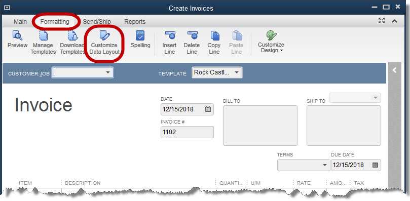 how to create a new invoice template in quickbooks