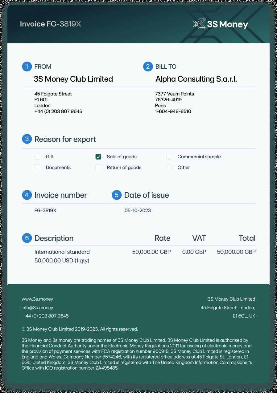 eu commercial invoice template