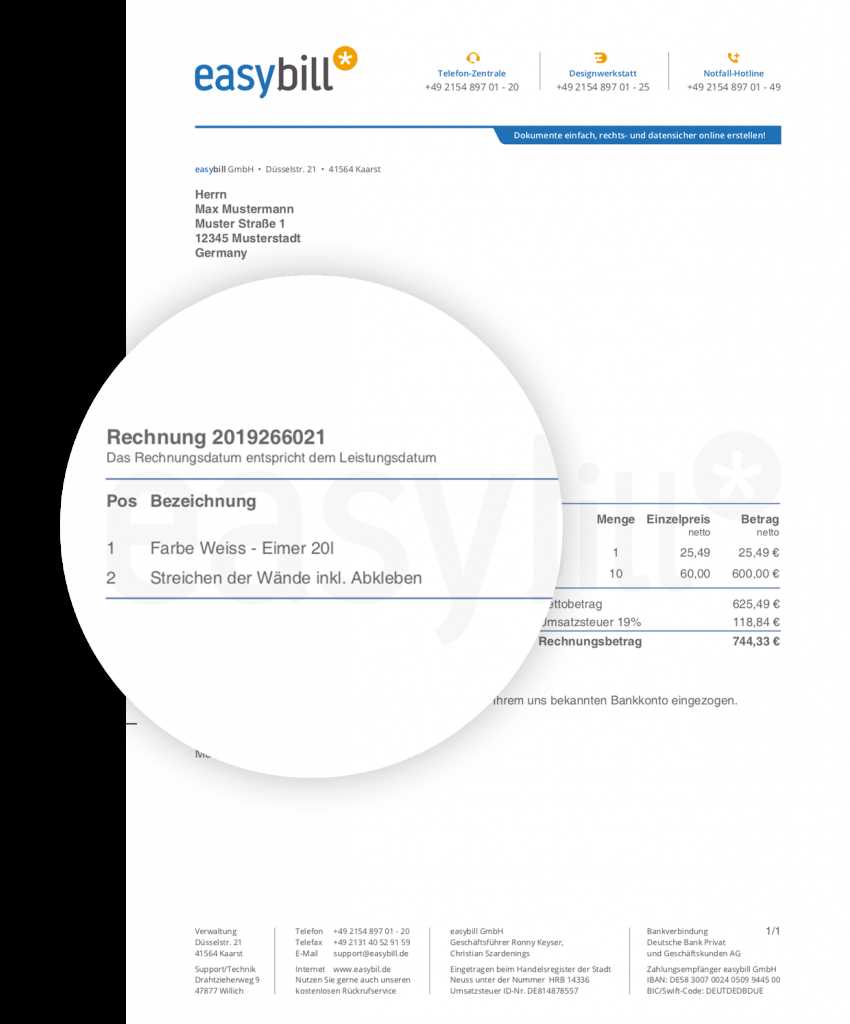 tax invoice template download
