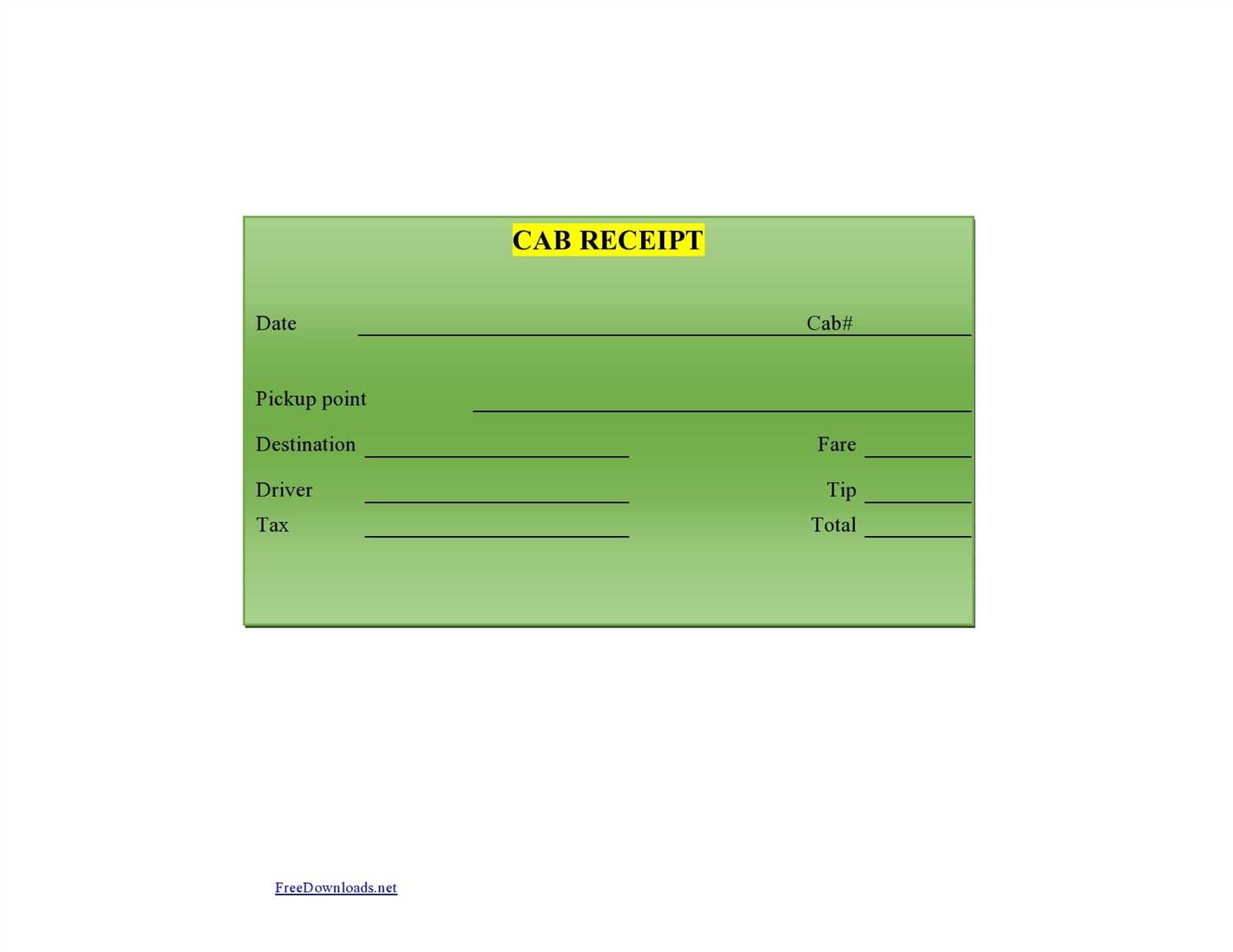 taxi invoice template word