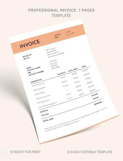 care invoice template