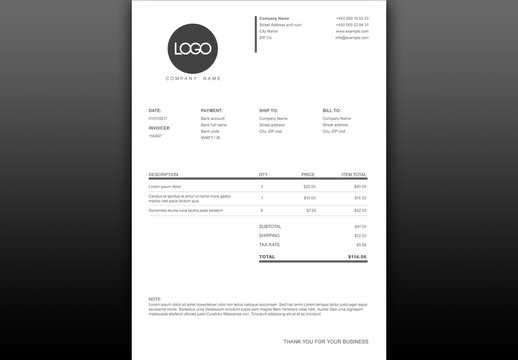 adobe xd invoice template