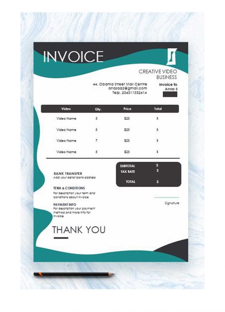 invoice template xls