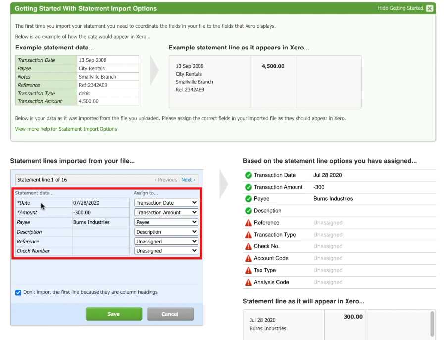 xero invoice import csv template