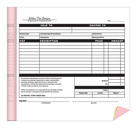 tree service invoice template