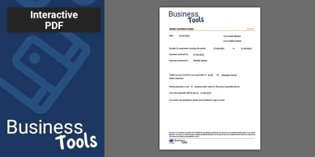 tuition invoice template