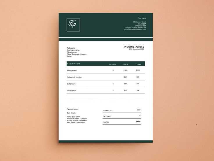 freelance invoice template canada