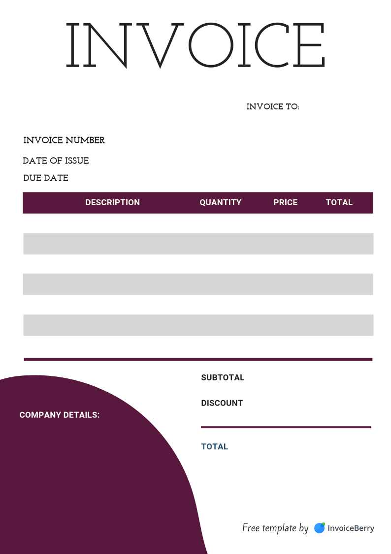invoice services template