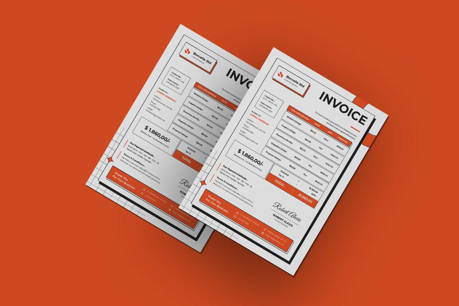 art invoice template free