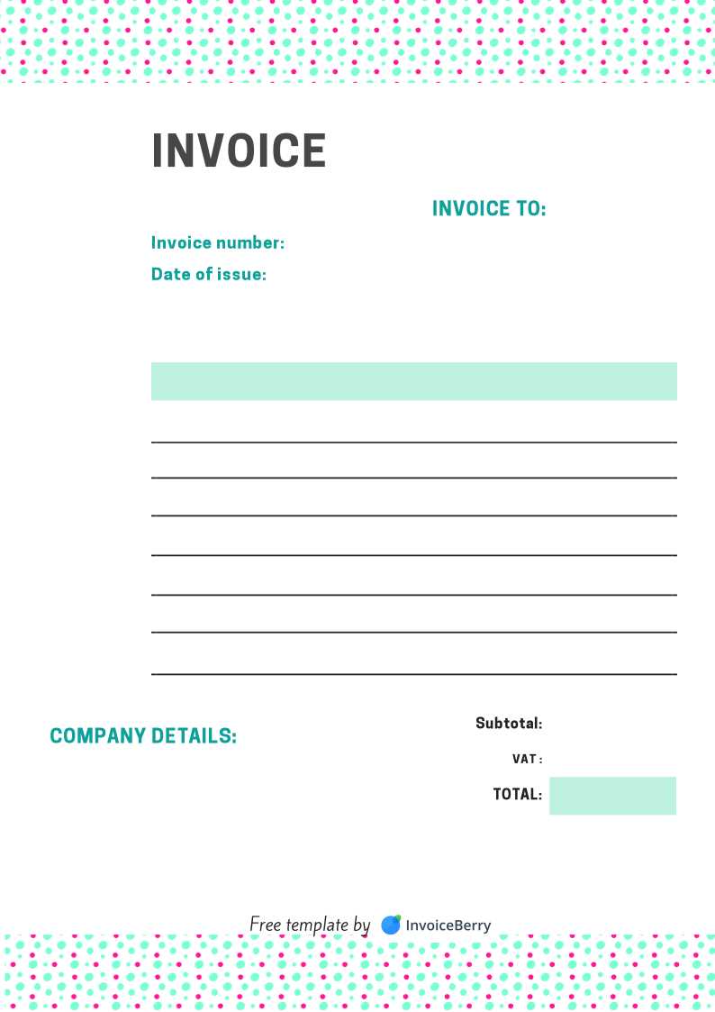 printable downloadable blank invoice template