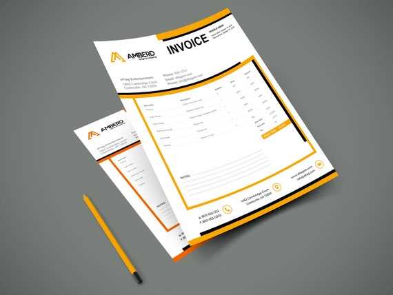 design invoice template illustrator