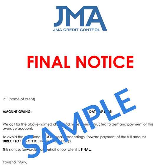 unpaid invoice letter template