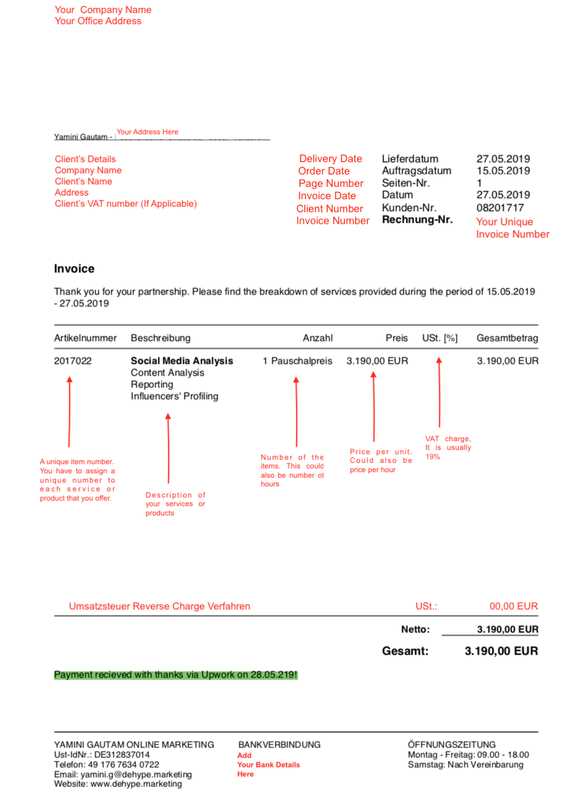 upwork invoice template