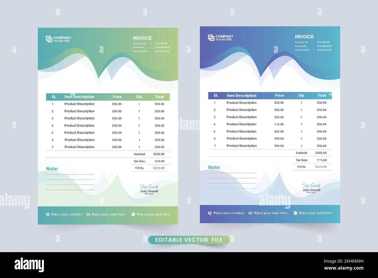 invoice template rtf