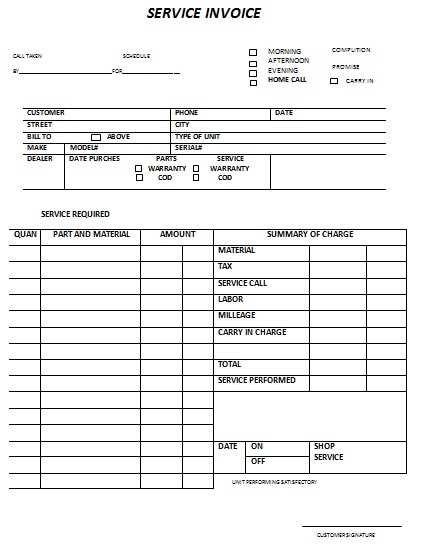 free printable cleaning invoice template